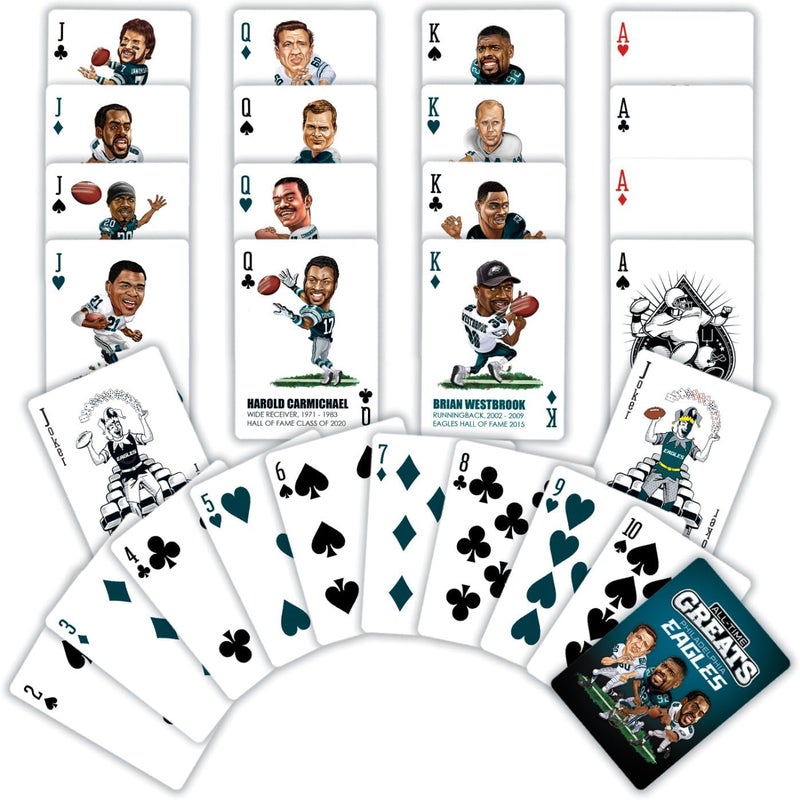 Master Pieces Officially Licensed NFL Philadelphia Eagles Playing Cards - 54 Card Deck for Adults - Image 2